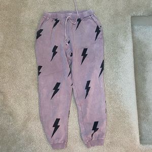Indie Mae Lightning bolt joggers